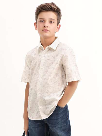 RARE ONES Boys Spread
                    Collar Cotton Shirt