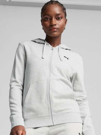 Puma Women
                        Essentials Brand Logo Full-Zip Cotton Hoodie
                        Sporty Jacket
