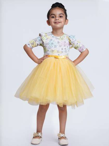 Toy Balloon kids Girls
                    Floral Print Fit & Flare Dress