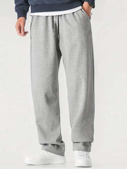 dockstreet Men Pure
                        Cotton Mid-Rise Track Pants