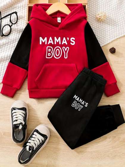 KEESOR Boys Hooded
                    Sweatshirt & Jogger Set