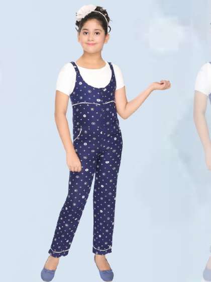 Smuktar garments Girls
                    Printed Basic Jumpsuit