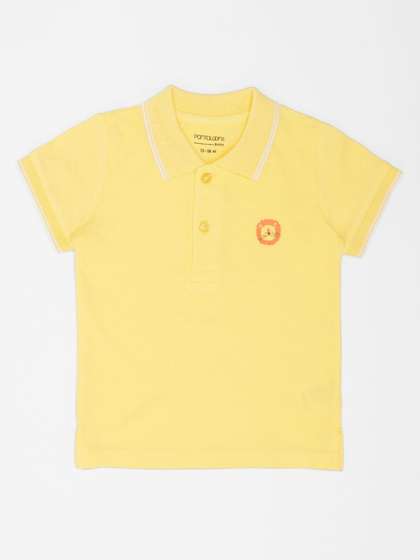 Pantaloons Baby Infants
                    Boys Polo Collar Pure Cotton Applique T-shirt