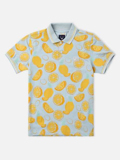 Allen Solly Junior Boys
                    Graphic Printed Polo Collar Cotton T-shirt