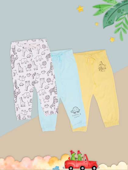 Pantaloons Baby Infant
                    Boys Pack of 3 Animal Printed Joggers