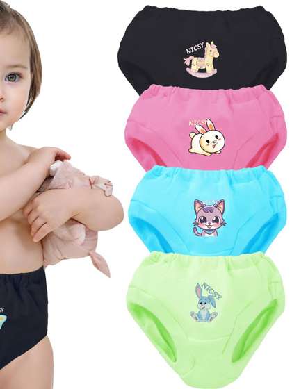 Nicsy Set of 4
                      Mid-Rise Basic Briefs