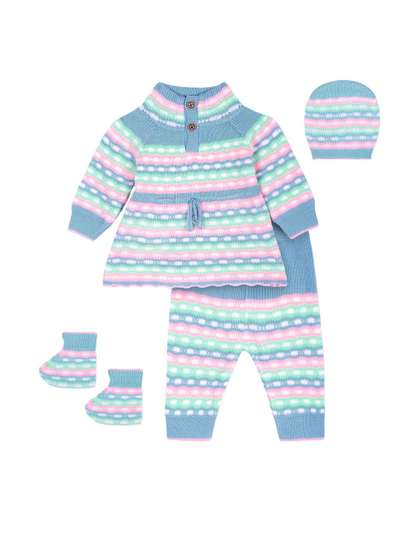Girl's Knitted Warm
                      Newborn Wool Winter Set Includes- Booties &
                      Cap