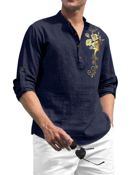 Fifth U Men Navy
                        Blue Cotton Kurtas