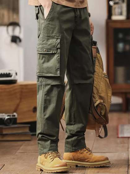 Mast & Harbour
                          Men Relaxed Mid-Rise Cotton Cargos