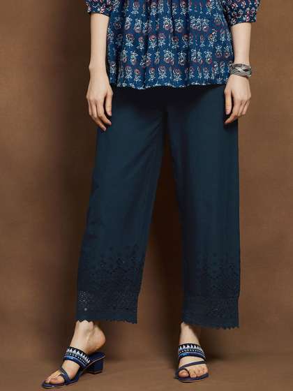 Melange by Lifestyle
                        Women Regular Fit Mid-Rise Cotton Cigarette
                        Trouser