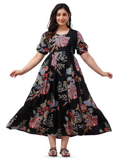 KALINI Floral
                        Printed Maternity Anarkali Kurta