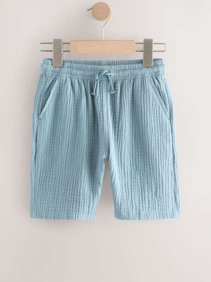 NEXT Boys Textured Pure
                    Cotton Shorts