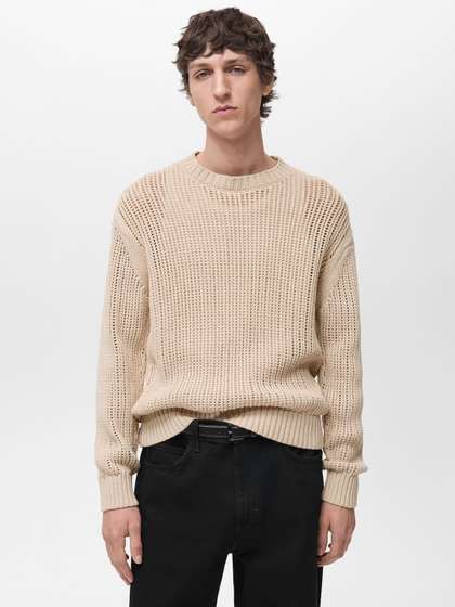 MANGO MAN Open Knits
                        Pure Cotton Pullover