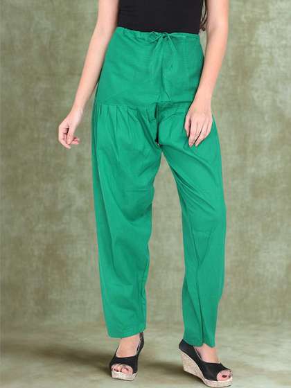 Mytrendzs Rama Green
                        Pure Cotton Pleated Patiala Salwar