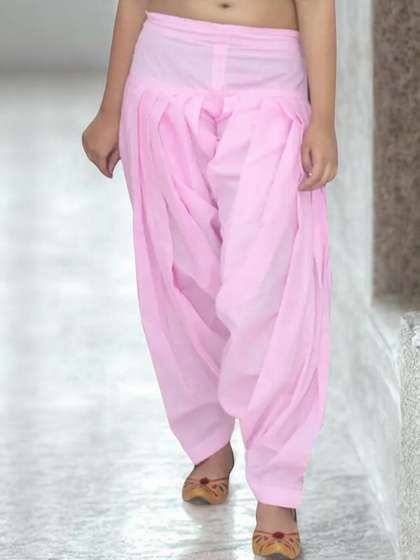 Mytrendzs Baby Pink
                        Pure Cotton Pleated Patiala Salwar