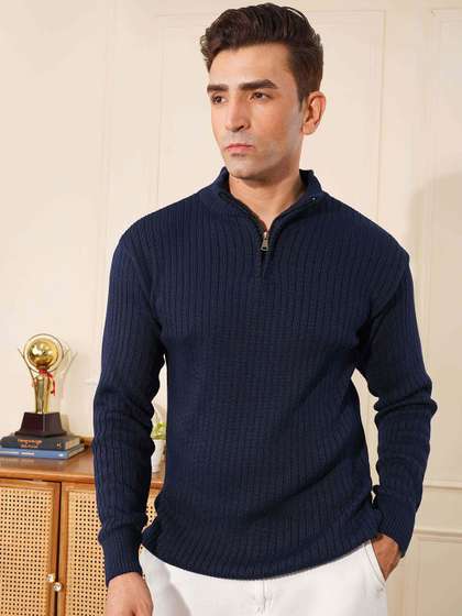 KVETOO Men Ribbed
                        Pullover