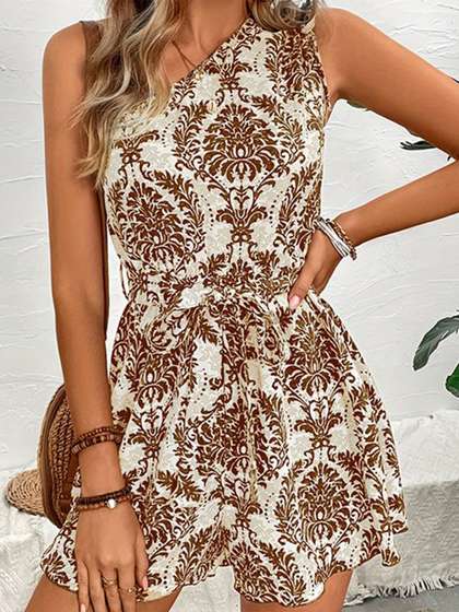 StyleCast x Revolte
                        Printed One Shoulder Playsuit