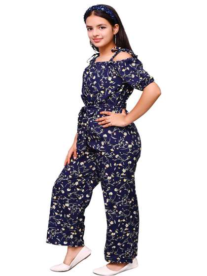 Naida Girls Off-Shoulder
                    Printed Basic Jumpsuit