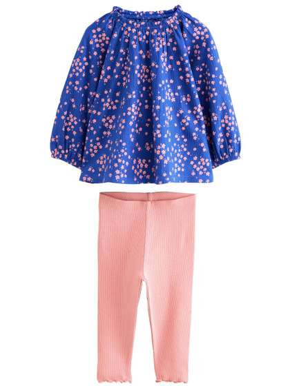NEXT Girls Printed Top
                      with Leggings