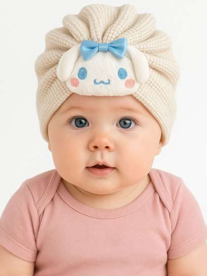 The Little Lookers Kids
                    Woollen Knitted Turban Cap Beanie