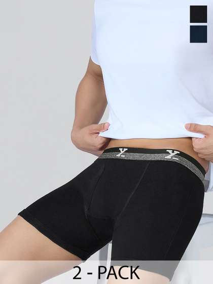 XYXX Men Pack Of 2
                      Nova Cotton Solid Boxer Briefs