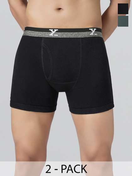 XYXX Men Pack Of 2
                      Nova Cotton Solid Boxer Briefs