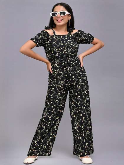 V-Neck Jumpsuit for
                    Girls Trendy jumpsuit 13-14 years