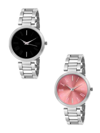 THE SHOPOHOLIC Girls
                    Pack Of2 Stainless Steel Bracelet Style Straps
                    Analogue Watch 443-444