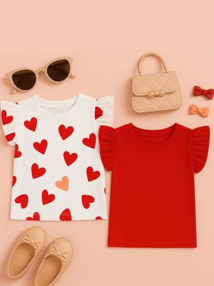 Luke & Lilly Girls
                    Regular Fit Cotton Tshirts