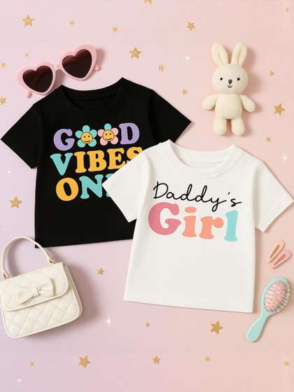 Luke & Lilly Girls
                    Regular Fit Cotton Tshirts