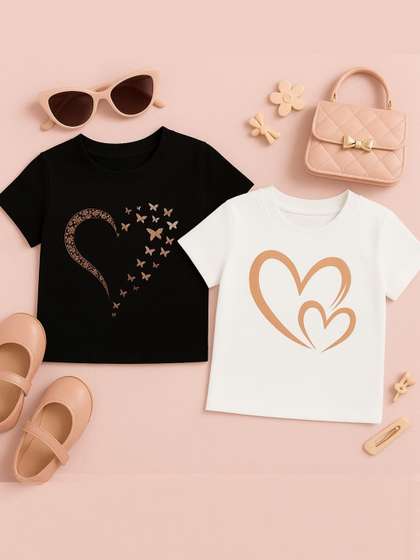 Luke & Lilly Girls
                    Regular Fit Cotton Tshirts