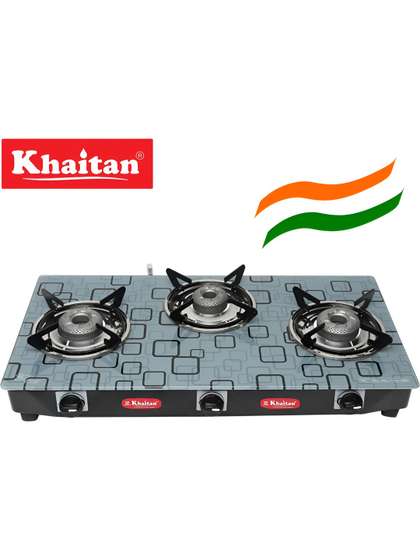 Khaitan 3 Burners Manual Gas Stove