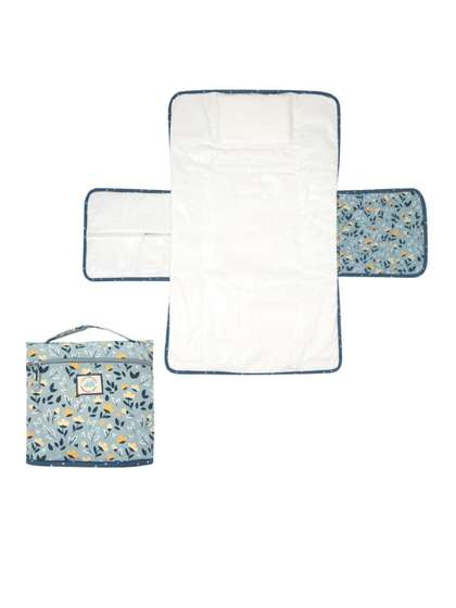 TIDY SLEEP Printed Pure
                    Cotton Diaper & Travel Mat Blossom