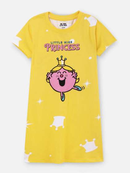 Nap Chief Girls Mr Men
                    Little Miss Princess Printed Pure Cotton Nightdress