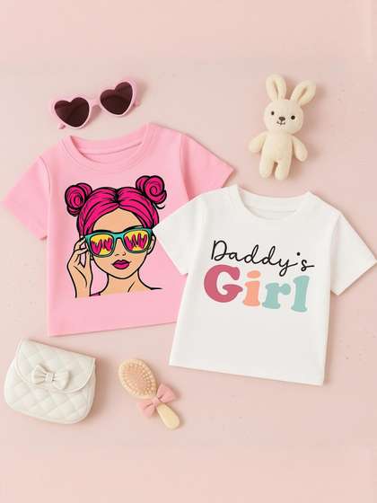 Luke & Lilly Girls
                      Regular Fit Cotton Tshirts