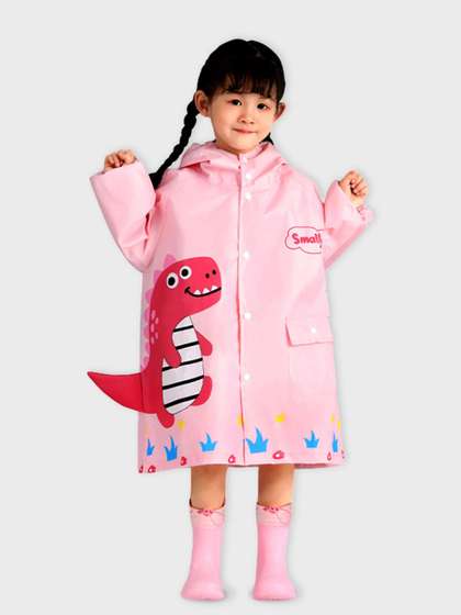 Little Surprise Box
                        Kids Baby Pink Dino Park Raincoat