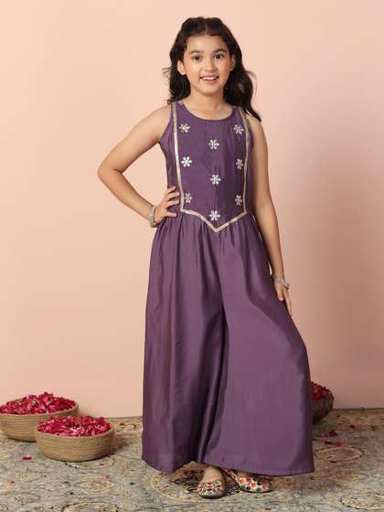 BAESD Girls Basic
                    Jumpsuit with Embroidered