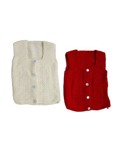 Cute Collection Kids Set
                    of 2 Hand Made Woolen Sweaters