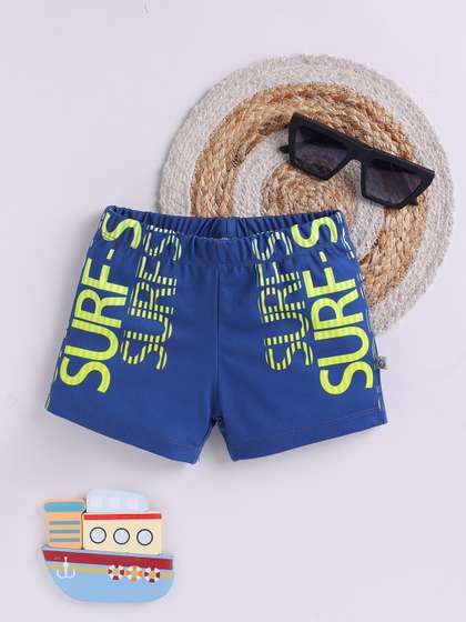 YK X Tinyo Boys
                    Typography Printed Swimwear Shorts