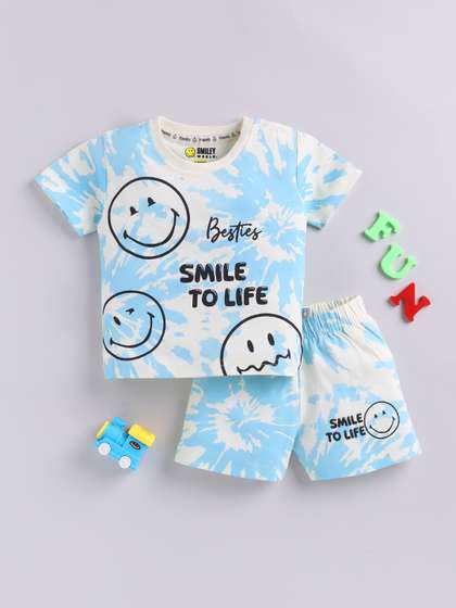 YK X Tinyo Infant Boys
                    Printed T-shirt with Shorts