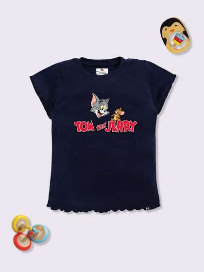 YK X Minute Mirth Tom
                    & Jerry Printed Cotton Top