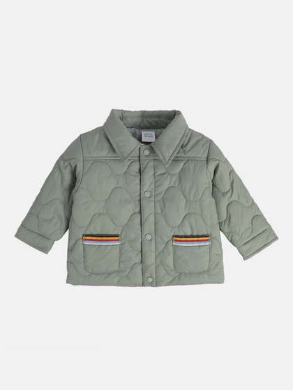 MINI KLUB Boys Spread
                    Collar Solid Padded Jacket