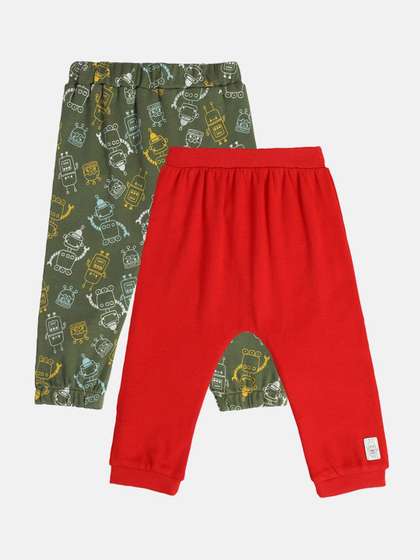 MINI KLUB Boys Pack Of 2
                    Regular Fit Mid-Rise Cotton Trousers