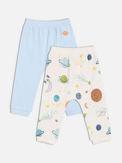 MINI KLUB Boys Pack of 2
                    Conversational Printed Cotton Regular Trousers