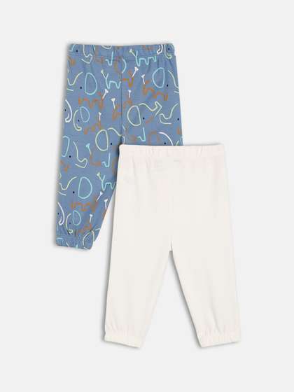 MINI KLUB Boys Pak of 2
                    Abstract Printed Mid-Rise Regular Trousers