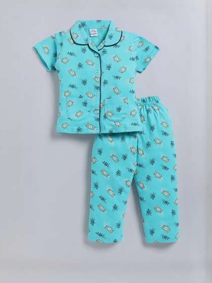 GEMINI Girls Pure Cotton
                    Printed Nightdress