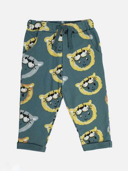 MINI KLUB Boys Animal
                    Printed Regular Fit Mid-Rise Cotton Trousers