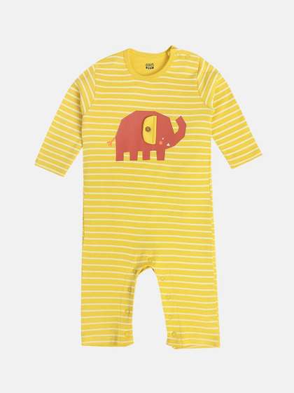 MINI KLUB Boys Printed
                      Round Neck Cotton Romper