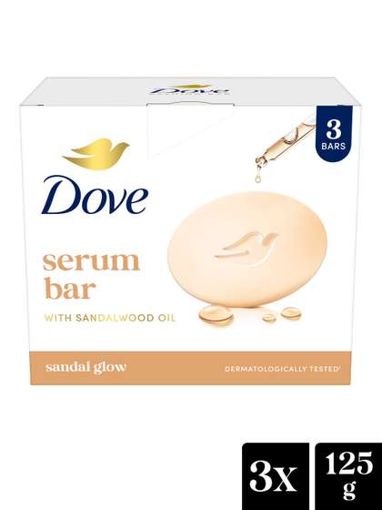 Dove Set of 3 Serum
                        Bar with Sandalwood Oil - 125g each