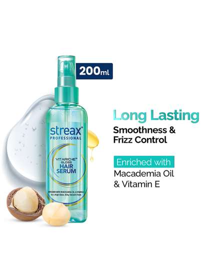 Streax Professional
                    Vitariche Gloss Hair Serum for All Hair Types - 200
                    ml